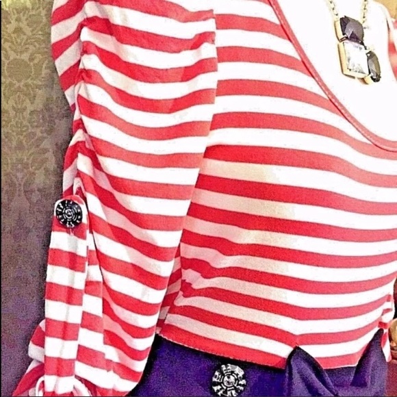 Dresses & Skirts - Little fly dragon Italian red stripe dress Aprox S